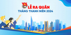 Phông nền lễ ra quân tháng thanh niên 2024 File Corel