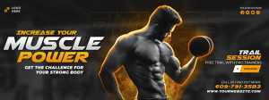 Banner phòng tập gym nâng tạ F43 file PSD