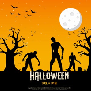 Banner đêm lễ hội halloween file PSD - mẫu số 211