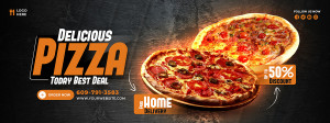 Banner quảng cáo Pizza thơm ngon P28 file PSD