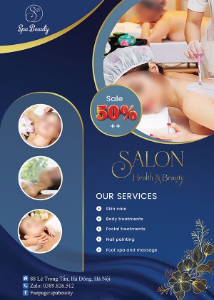 Poster quảng cáo dịch vụ spa file PSD mẫu KF54