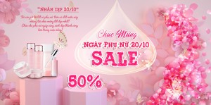 Banner mừng ngày phụ nữ việt nam file PSD mẫu PN216