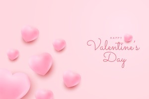 Banner ngày valentine nền hồng trái tim file vector mẫu số 221