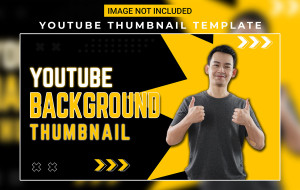 Ảnh thumb kênh youtube nền vàng mẫu 69 file PSD