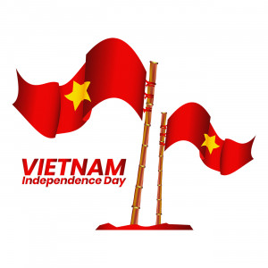 Ảnh minh họa lá cờ Việt Nam ngày tết độc lập D07 file PNG