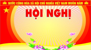 Phông nền, Backdrop hội nghị nền vàng đỏ File Corel 11