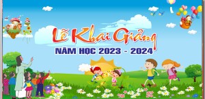 Backdrop lễ khai giảng file Corel - mẫu số 555