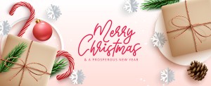 Banner gói quà noel file vector mẫu BN311