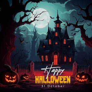 Poster lễ hội halloween file PSD mẫu MB263