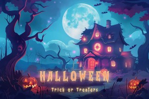 Banner lễ hội halloween kinh dị file PSD mẫu MB295