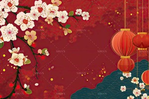 Background tết nguyên đán nền màu đỏ file JPG mẫu 25R1539