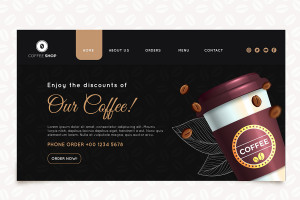 Banner quảng cáo coffee file EPS và AI mẫu CF87