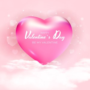 Banner ngày valentine nền màu hồng file vector mẫu BV355