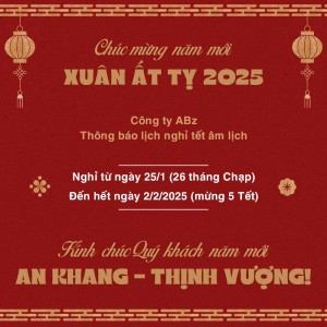 Thông báo nghỉ tết nguyên đán năm 2025 file PSD mẫu số 806