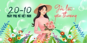 Banner chúc mừng ngày phụ nữ việt nam file CDR mẫu PN263