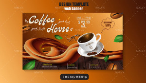 Banner quảng cáo cafe file JPG mẫu CF45