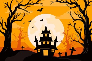 Background lễ hội halloween kinh dị file EPS và AI mẫu MB137