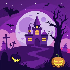 Hình minh họa đêm hội halloween file EPS - mẫu số 540