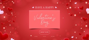 Banner giảm giá dịp valentine hình ảnh trái tim hồng file vector mẫu số 262