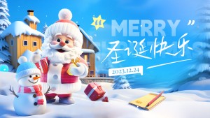 Banner ông già noel cùng người tuyết mùa giáng sinh file PSD mẫu số 736