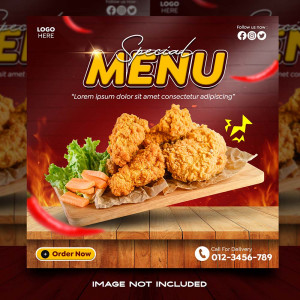 Poster quảng cáo gà rán KFC file PSD mẫu GR70