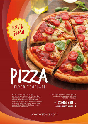 Poster quảng cáo bánh Pizza K23 file AI và EPS