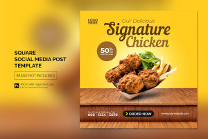 Poster quảng cáo gà rán KFC file PSD mẫu GR69