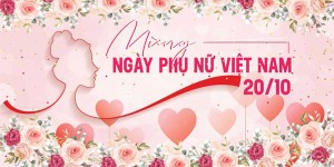 Banner chúc mừng ngày phụ nữ việt nam file EPS và AI mẫu PN253