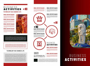 Brochure lĩnh vực du lịch file PSD mẫu D43