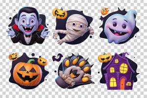 Hình ảnh nhân vật ma quái halloween file PNG - mẫu số 602