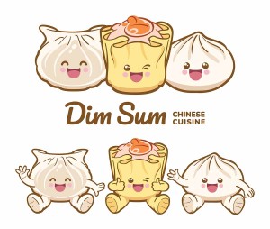 Hình minh họa bánh bao hoạt hình cute file vector mẫu số 207