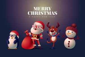 Banner ông già noel file vector mẫu BN247