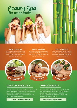 Poster quảng cáo dịch vụ spa file PSD mẫu KF18