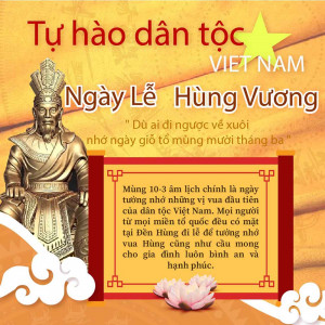 Poster mừng ngày giỗ tổ Hùng Vương 10-3 mẫu 47 file AI