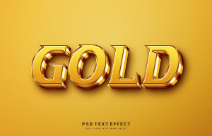 Hiệu ứng text gold file PSD mẫu HU257