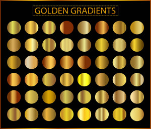 Bộ màu gold gradient sử dụng cho thiết kế file EPS - mẫu số 18