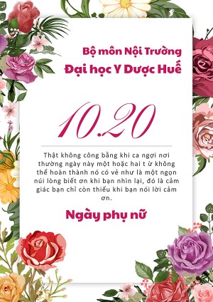 Poster chúc mừng ngày phụ nữ việt nam file PSD mẫu CG257