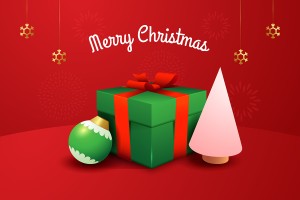 Hình minh họa hộp quà noel file vector mẫu số 772