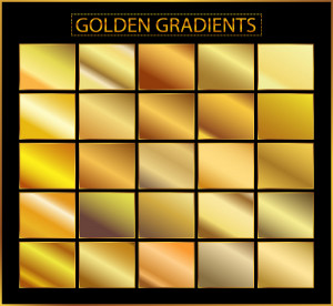 Bộ màu gradient vàng gold sang trọng cho phần mềm illustrator file AI - mẫu số 30