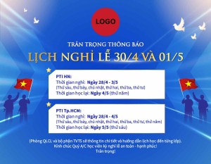 Banner thông báo nghỉ lễ 30-4 1-5 file vector mẫu PM430