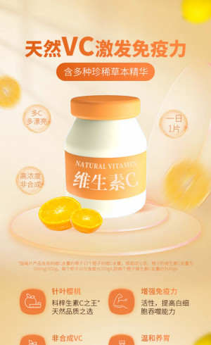 Poster quảng cáo vitamin C file PSD mẫu L99