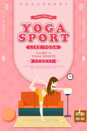 Poster tập yoga tại nhà Y13 file PSD