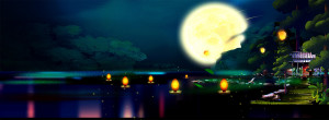 Background đêm trăng tết trung thu file PSD mẫu TT286