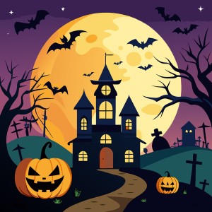 Background halloween kinh dị file EPS và AI mẫu MB10