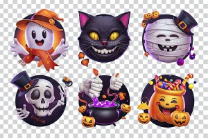 Hình ảnh nhân vật ma quái halloween file PNG - mẫu số 01