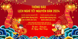 Banner thông báo lịch nghỉ tết nguyên đán file CDR