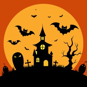 Background đêm trăng ma quái halloween file EPS - mẫu số 139