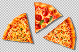 Hình minh họa miếng bánh Pizza K149 file PSD