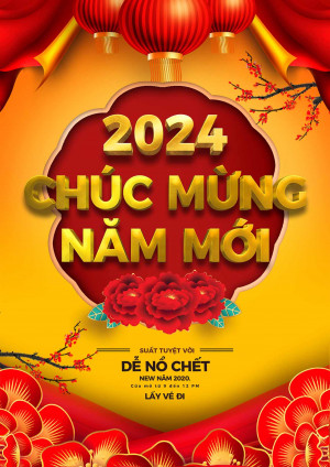 Poster tết năm 2024 file PSD mẫu S79