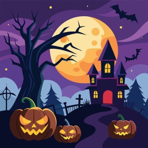 Background lễ halloween kinh dị file EPS và AI mẫu MB22